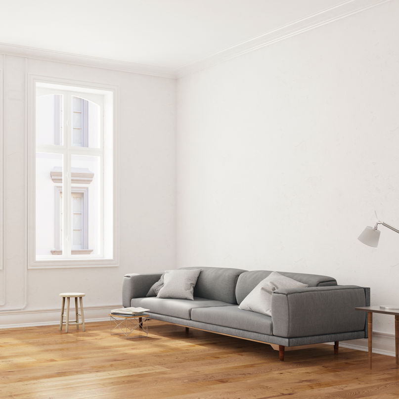 Innenansicht Wohnzimmer in einer Altbauwohnung - Gründerzeit Architektur Hamburg bei ALSTER-TERRAIN